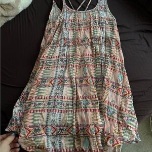 Colorful Patterned Sleeveless Dress